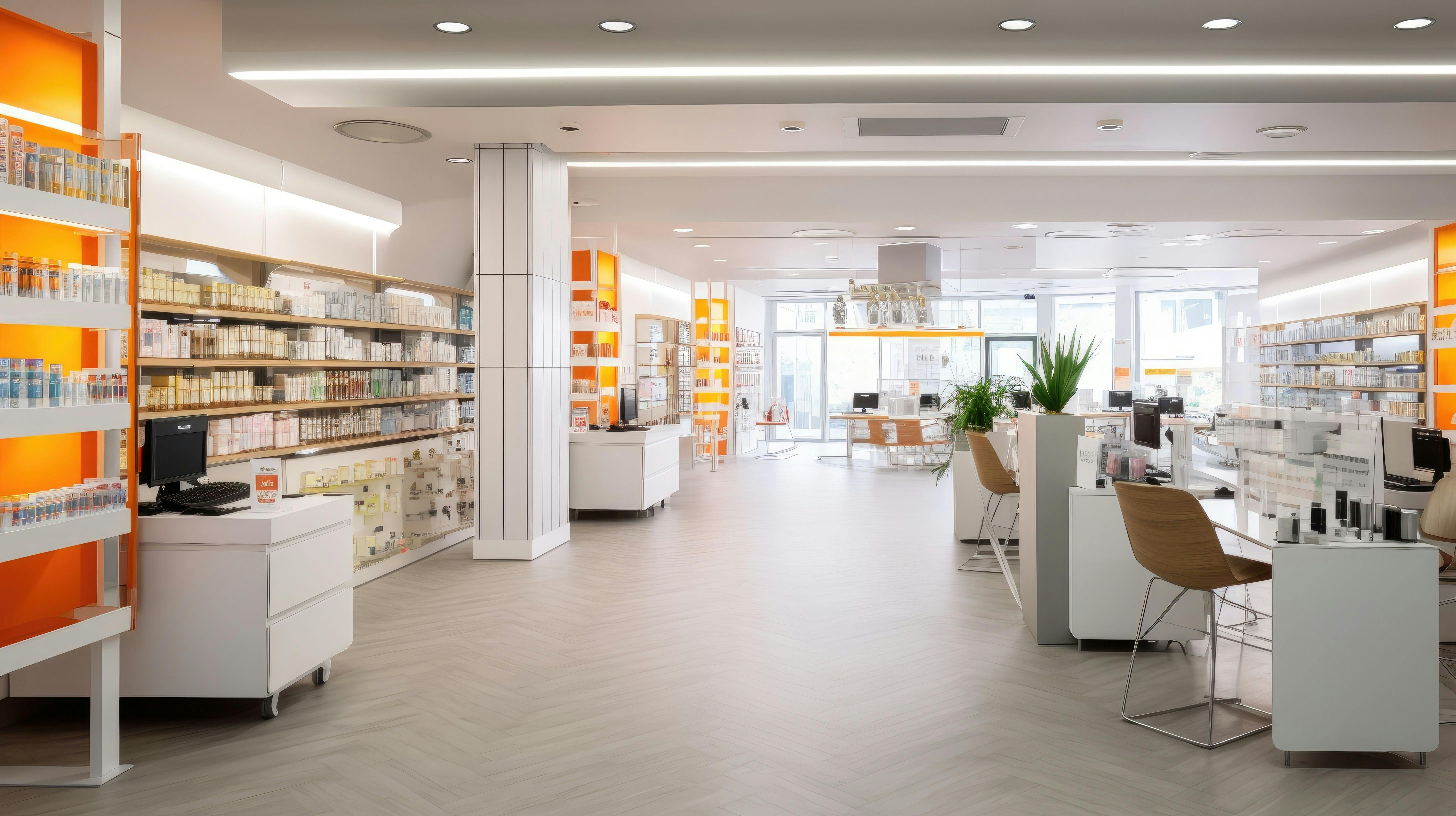 rénovation intérieur pharmacie par Archipharma